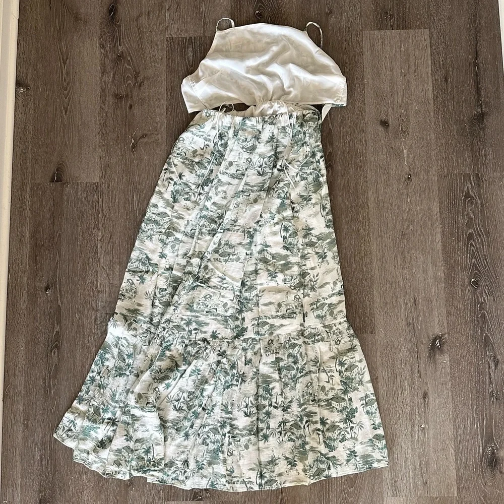 Abercrombie & Fitch Green and White Maxi Dress